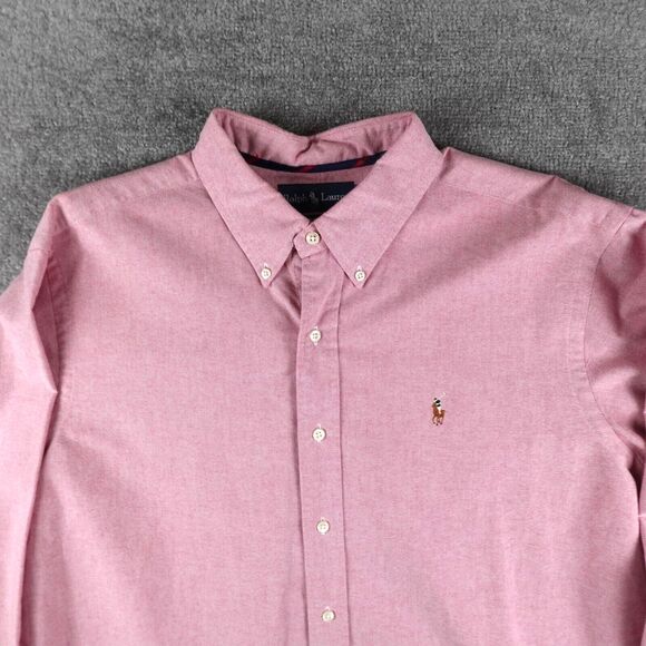 Polo Ralph Lauren Shirt Mens XL Salmon Pink Classic Fit Button Down Flesh Pony - Picture 2 of 8